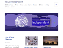 Tablet Screenshot of harvardindependent.com